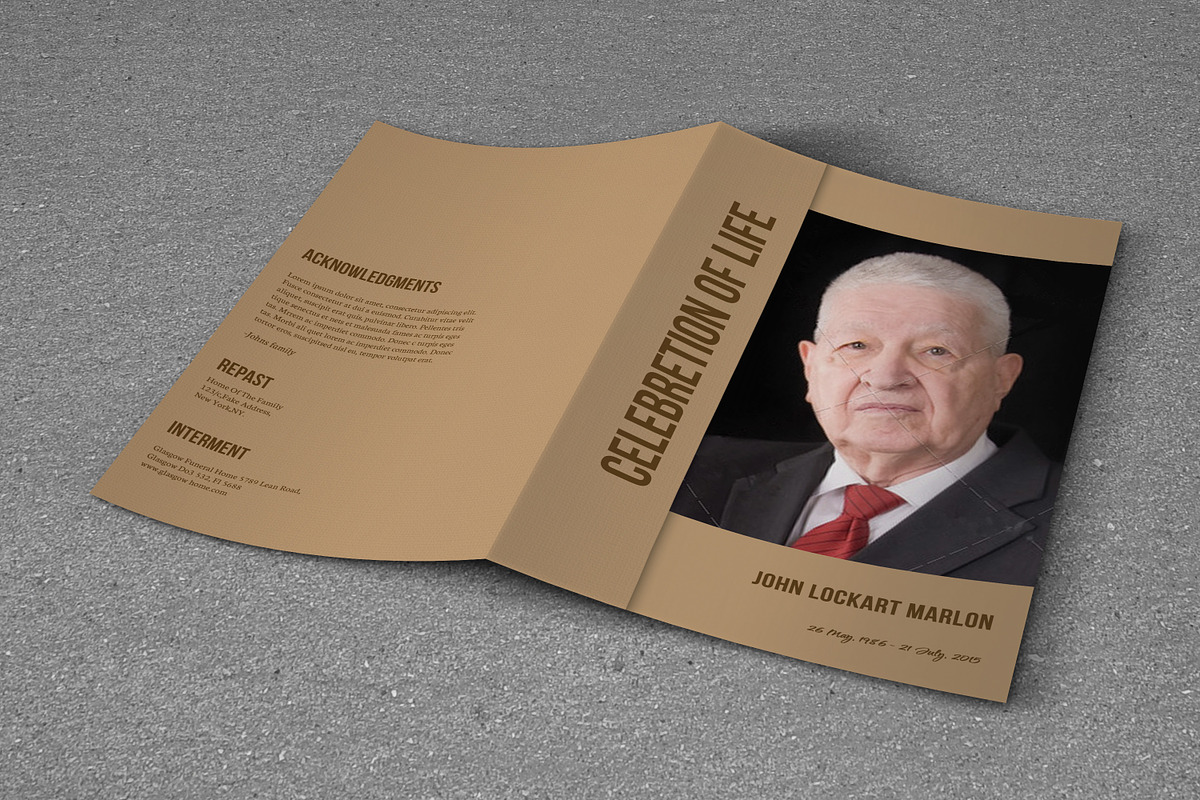 Funeral Program Template-T582, a Brochure Template by Template Shop (Photo 4 of 4)