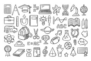 Back to school elements. Different, an Education Illustration by Valerie Bodnar