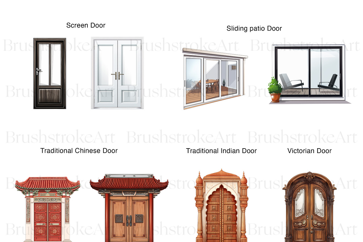 Door Illustration Clipart, Door PNG, a Decorative Illustration by BrushstrokeArtGB (Photo 6 of 9)