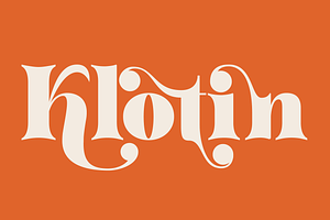 ZT Klotin - Display Typeface