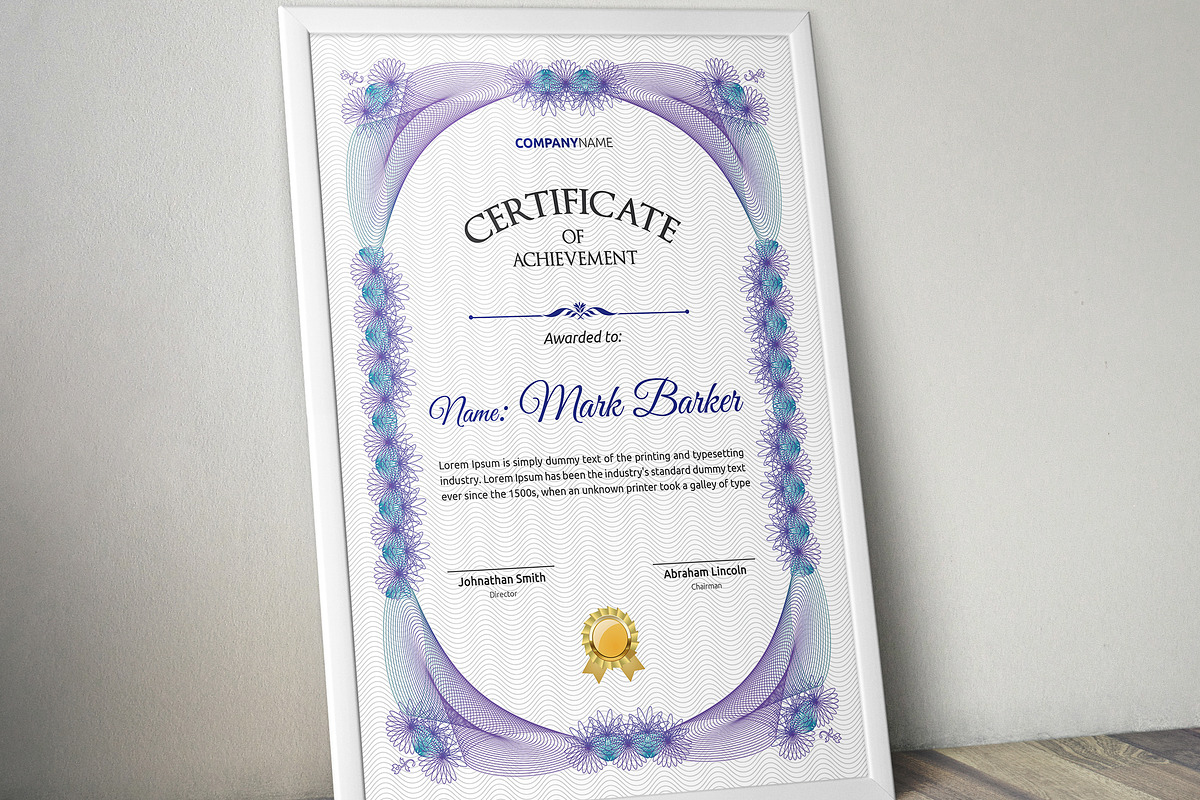 Certificate Word | PSD | AI, a Stationery Template by Curve Design (Photo 2 of 3)
