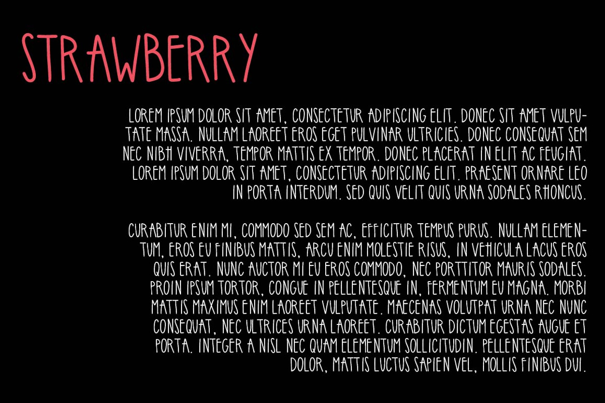 strawberry | handwritten sans serif preview 6