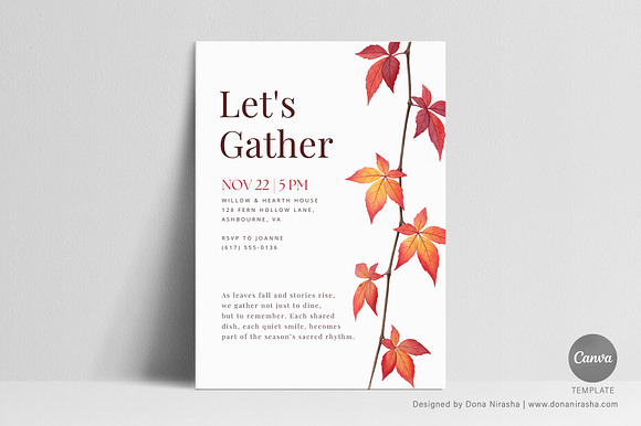 Fall Event Invite Canva Template preview 7