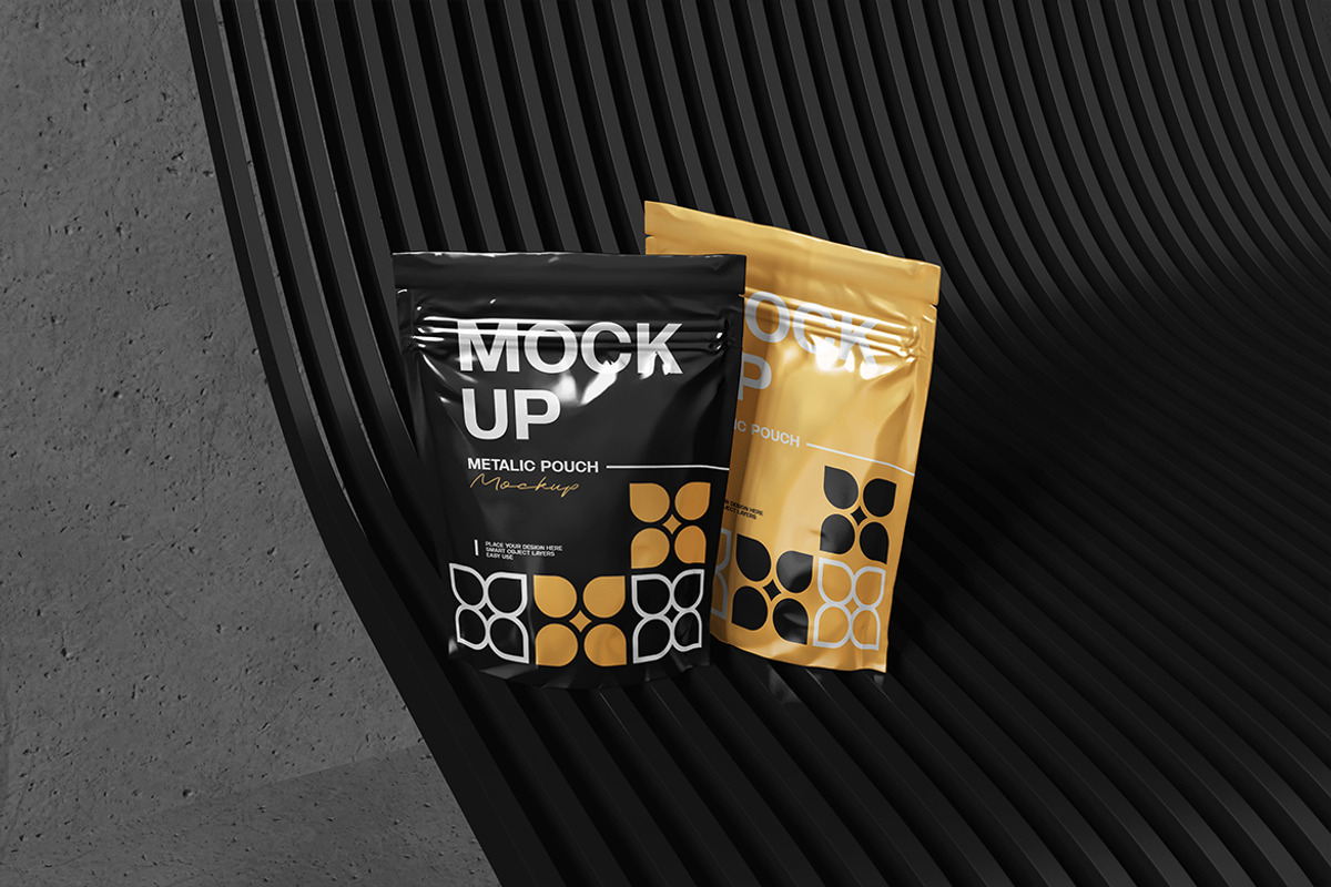 Metalic Pouch Mockup, a Packaging Mockup by Pixie Creative (Photo 3 of 4)