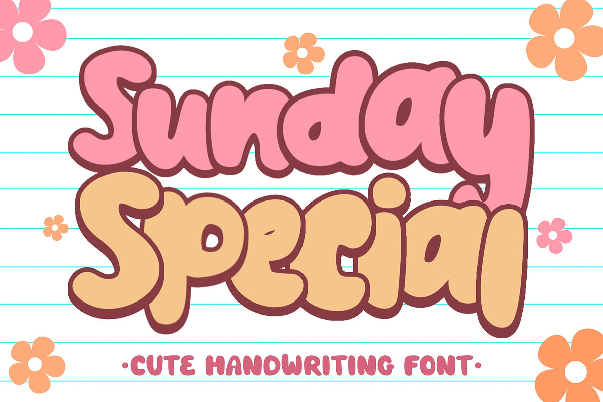 Sunday Special Font, a Handwritten Font by MyFontsShop (Photo 1 of 5)