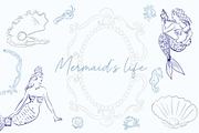 Mermaid's Life vector illustration, an Object Graphic by MayBay Studio (Thumbnail 1 of 6)