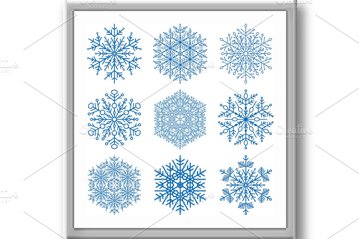 Set of Vector Snowflakes, a Texture Graphic by FineArtStudio (Photo 3 of 3)