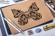 2 tribal butterflies, an Illustration by Xella Design (Thumbnail 2 of 2)