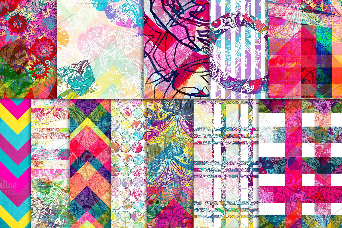 Digital Scrapbook paper pack