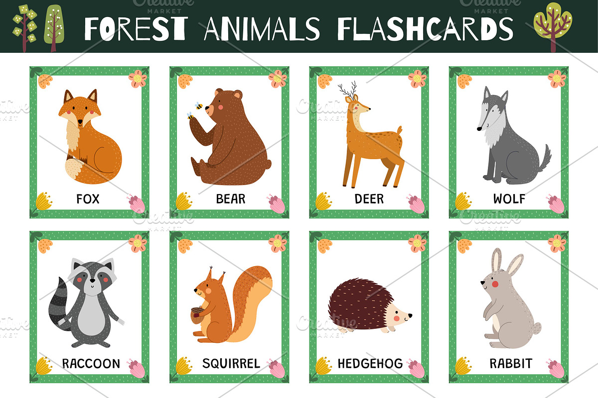 Flashcards for Kids Bundle: 570 in 1, an Education Illustration by Gulnara Sabirova (Photo 15 of 48)
