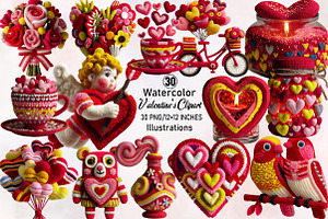Valentine's Clipart Bundle., an Illustration by SVGArt