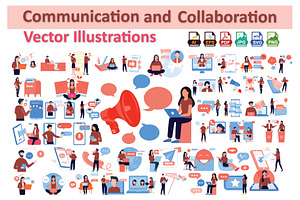 Communication & Collaboration Pack, an Illustration by Vector Portal