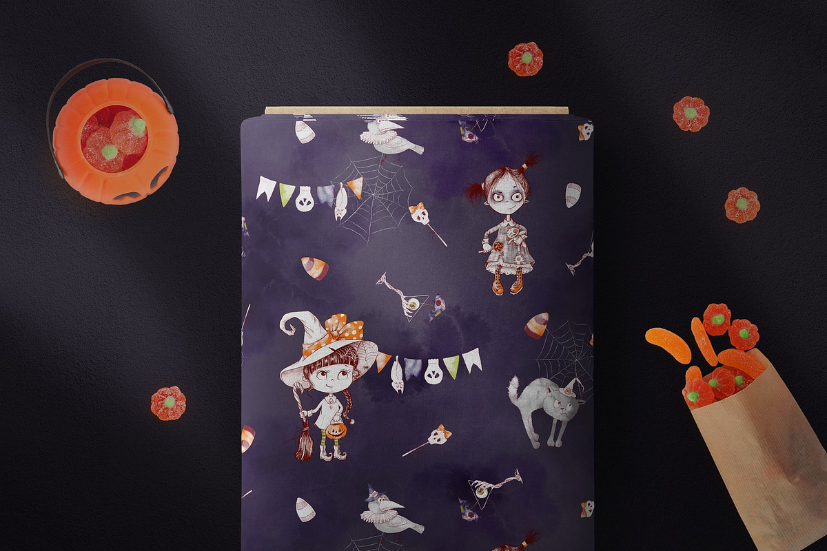 Halloween seamless patterns, a Pattern Graphic by Yuliya Art (Photo 10 of 10)