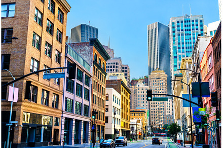 Downtown San Francisco Skyline in, an Architecture Photo by Leonid Andronov