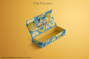 Slim Rectangular Magnetic Box Mockup