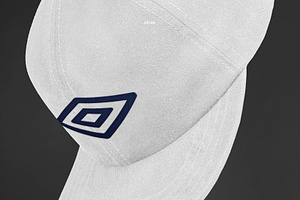 Realistic Floating Snapback Mockup