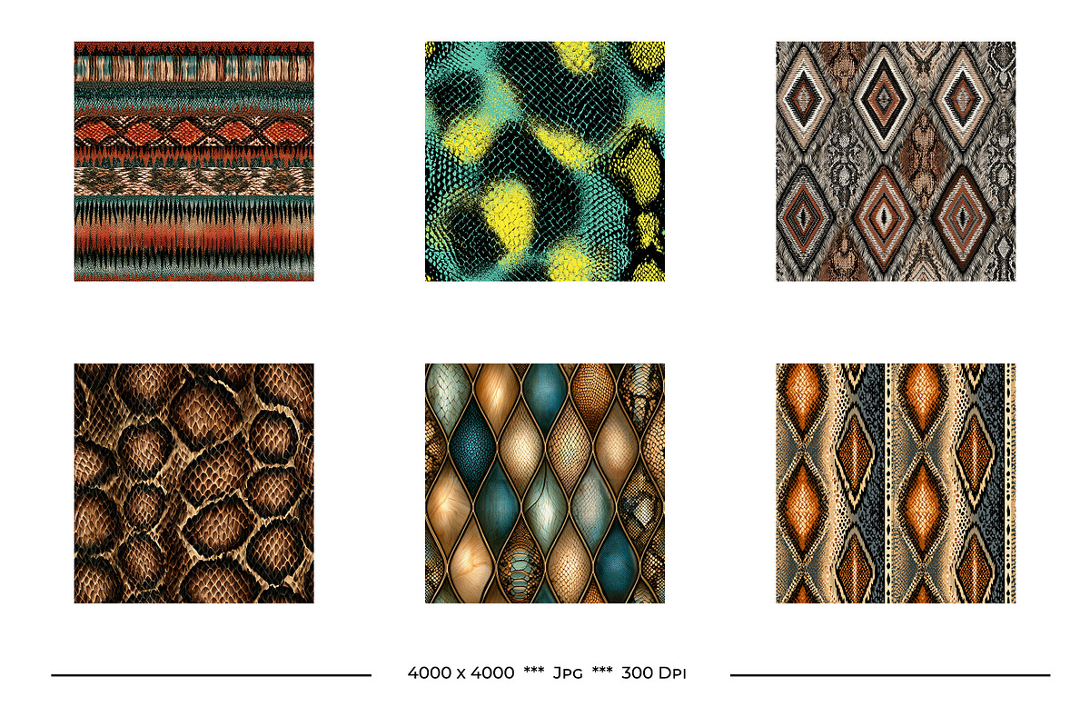 Snakeskin Retro Art Style Designs, a Pattern Graphic by karenfoleyphoto (Photo 8 of 10)