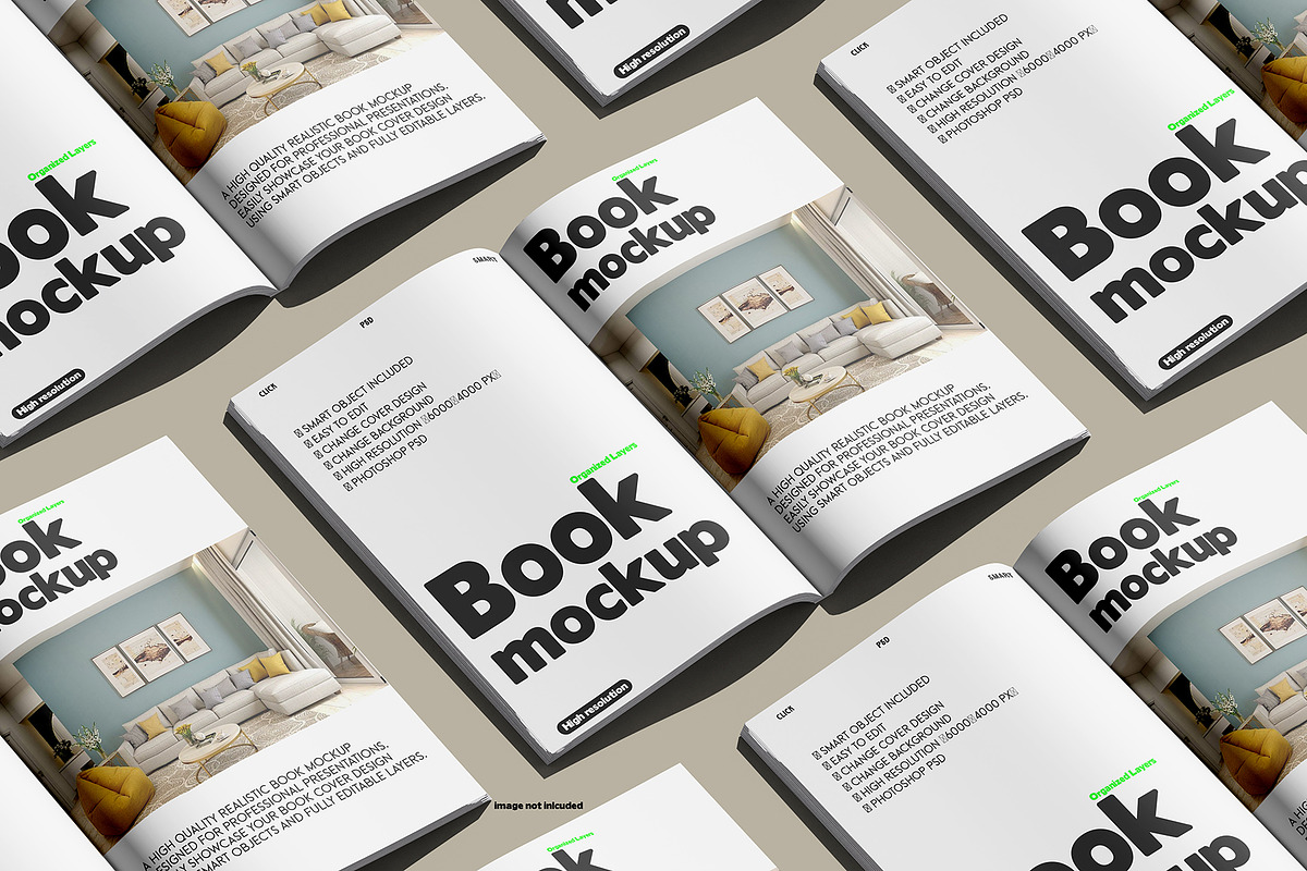 Book Mockup Set, a Books & Magazine Mockup by pixelmock (Photo 5 of 12)