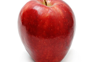 Red apple isolated, a Photo by saiko3p