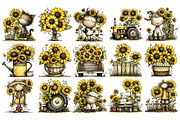 Sunflower Farm PNG Clipart Bundle, a Seasonal Illustration by Nicolle's Colorful Art (Thumbnail 2 of 5)