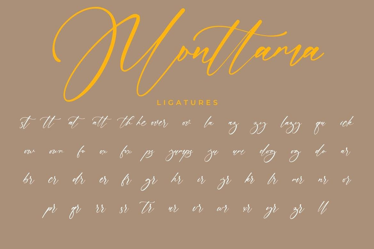 Monttama Signature Handwriting, a Handwritten Font by CreateBigSupply (Photo 8 of 10)