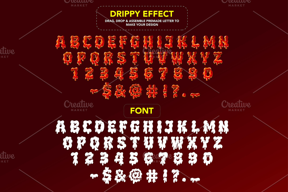 Drippy Lettering Builder + Font, a Font by Tharros (Photo 2 of 11)