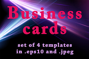 Business cards abstract templates, a Business Card Template by Vjom (Thumbnail 1 of 5)