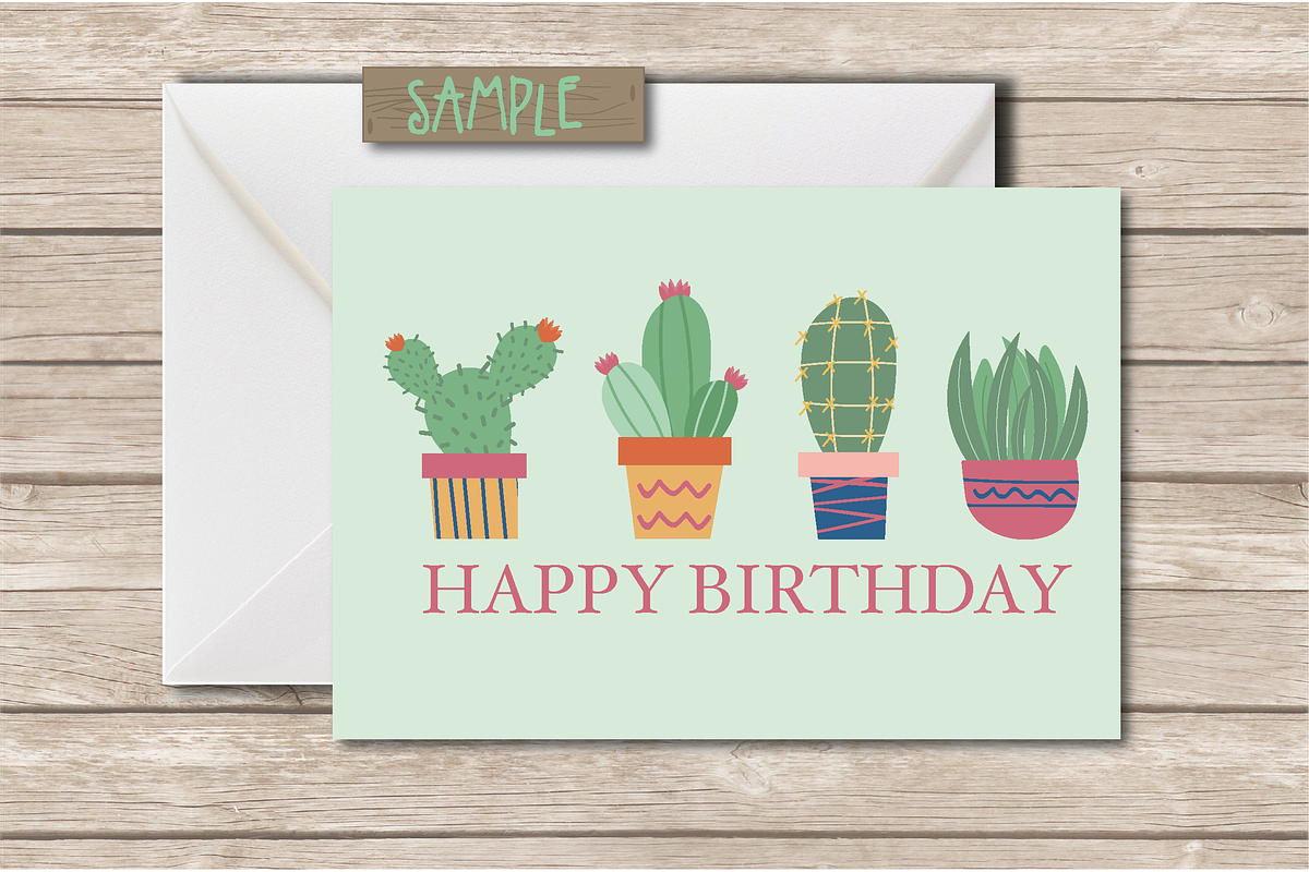 Cute cactus clipart, an Illustration by Poppymoondesign (Photo 3 of 3)