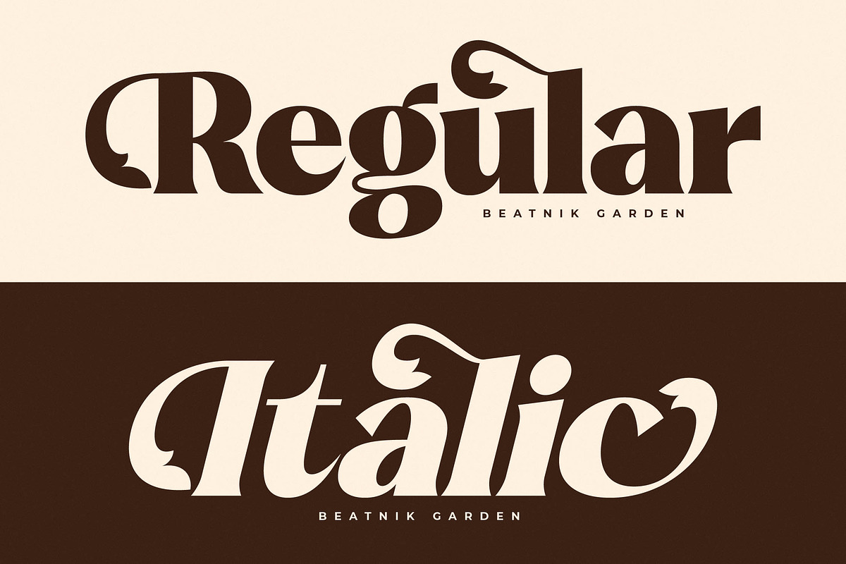 Beatnik Garden Decorative Serif, a Serif Font by Letterena Studios (Photo 7 of 15)