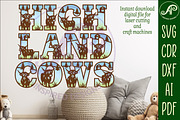 Highland cow alphabet letter set, an Object Graphic by A P Inspired Designs (Thumbnail 5 of 7)