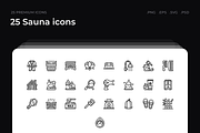 25 Sauna icons, an Outline Icon by Wencory (Thumbnail 1 of 2)