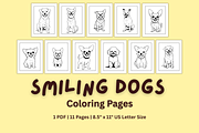 1PDF SMILING DOGS COLORING PAGES, an Animal Illustration by Vachira Digital Studio (Thumbnail 1 of 4)