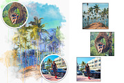 Watercolor Photo Frame Template, an Action Add-On by CraftingStudio (Thumbnail 3 of 6)