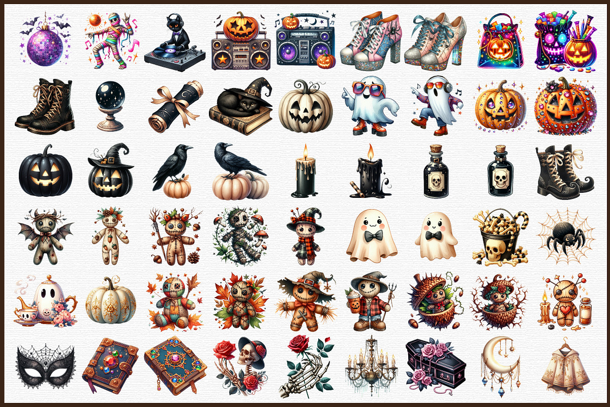 Cute Halloween Clipart,Gothic, Voodo, an Illustration by Sublimation Artist (Photo 3 of 14)