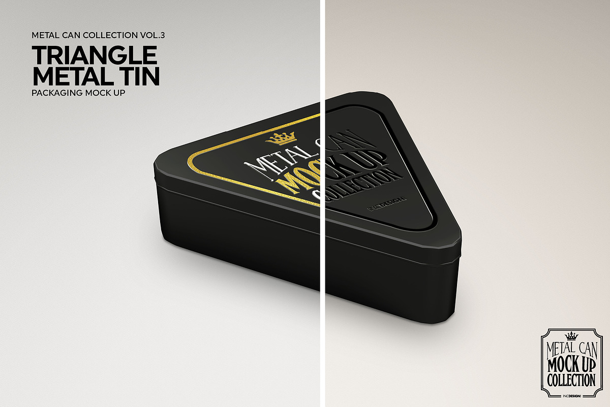 Triangle Metal Tin Mockup, a Cups & Container Mockup by INCDesign (Photo 6 of 6)