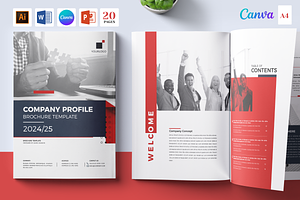 Corporate Profile, CANVA, DOCX, PPT