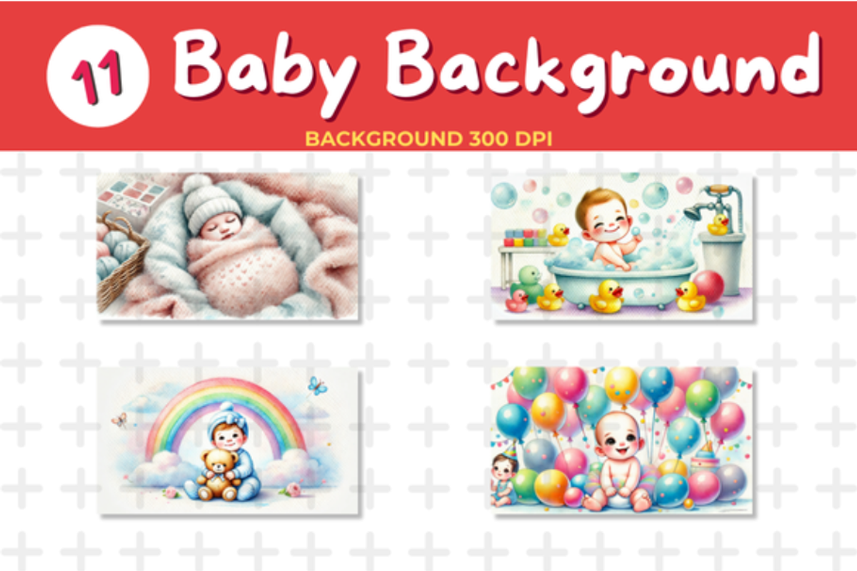 Watercolor Baby Background Baby Show, a Background Graphic by John_Walker (Photo 2 of 4)
