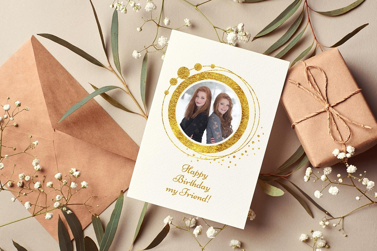 Gold Glitter Picture Frames Canva, a Shape Add-On by ilonitta (Photo 5 of 10)