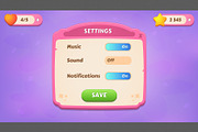 Pink GUI pack, casual, an UI Kit Template by KartInnka (Thumbnail 5 of 15)