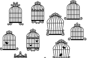 Birdcages Photoshop Brushes