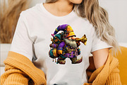 Watercolor Mardi Gras Gnomes Clipart, an Illustration by SVGArt (Thumbnail 2 of 7)