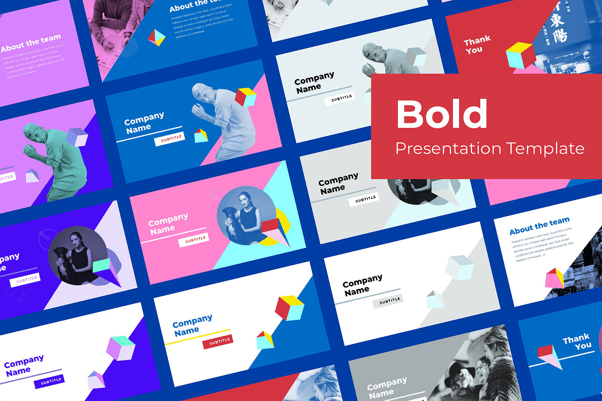Bold - PowerPoint Template 3 Colors