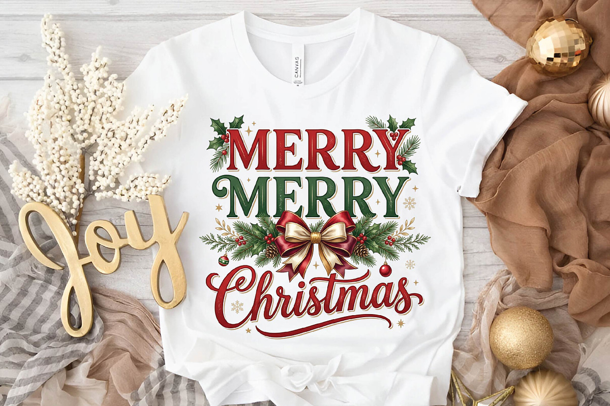 Merry Merry Christmas Sublimation, a Seasonal Illustration by DreamPrint404 (Photo 3 of 6)