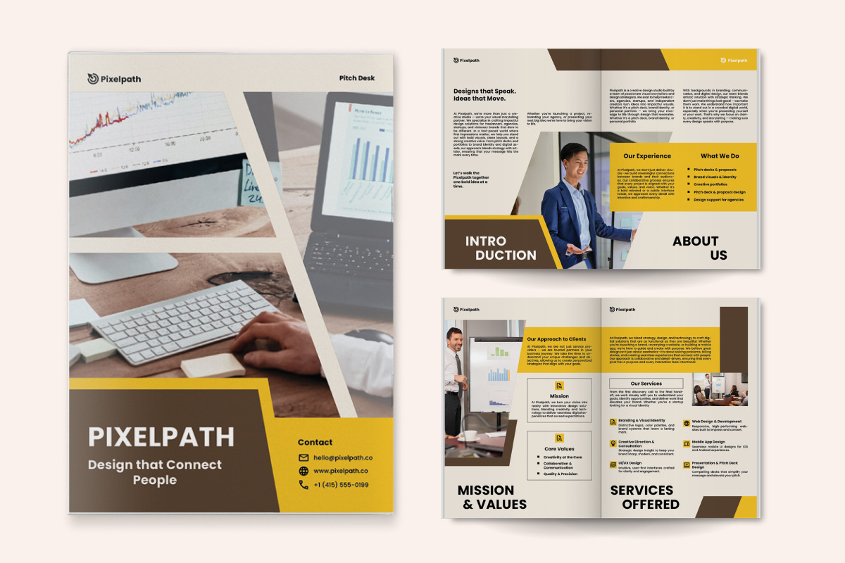 Creative Pitch Deck Brochure, a Brochure Template by twinstd (Photo 4 of 6)