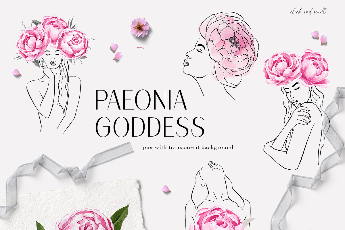 Peony Watercolor Collection, an Illustration by Backyard Rose (Photo 9 of 16)