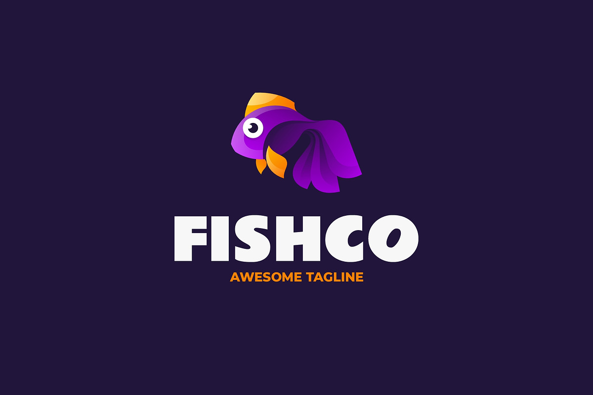 Fishco Gradient Colorful Logo, a Branding & Logo Template by Artnivora.Std
