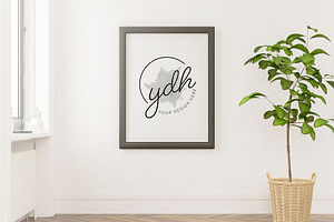 Black Poster Frame Mockup, a Print Template by McLittle Stock