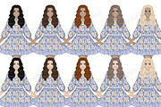 Girl In Hat Clipart | Summer Woman, a Person Illustration by GlamArtZhanna (Thumbnail 5 of 5)