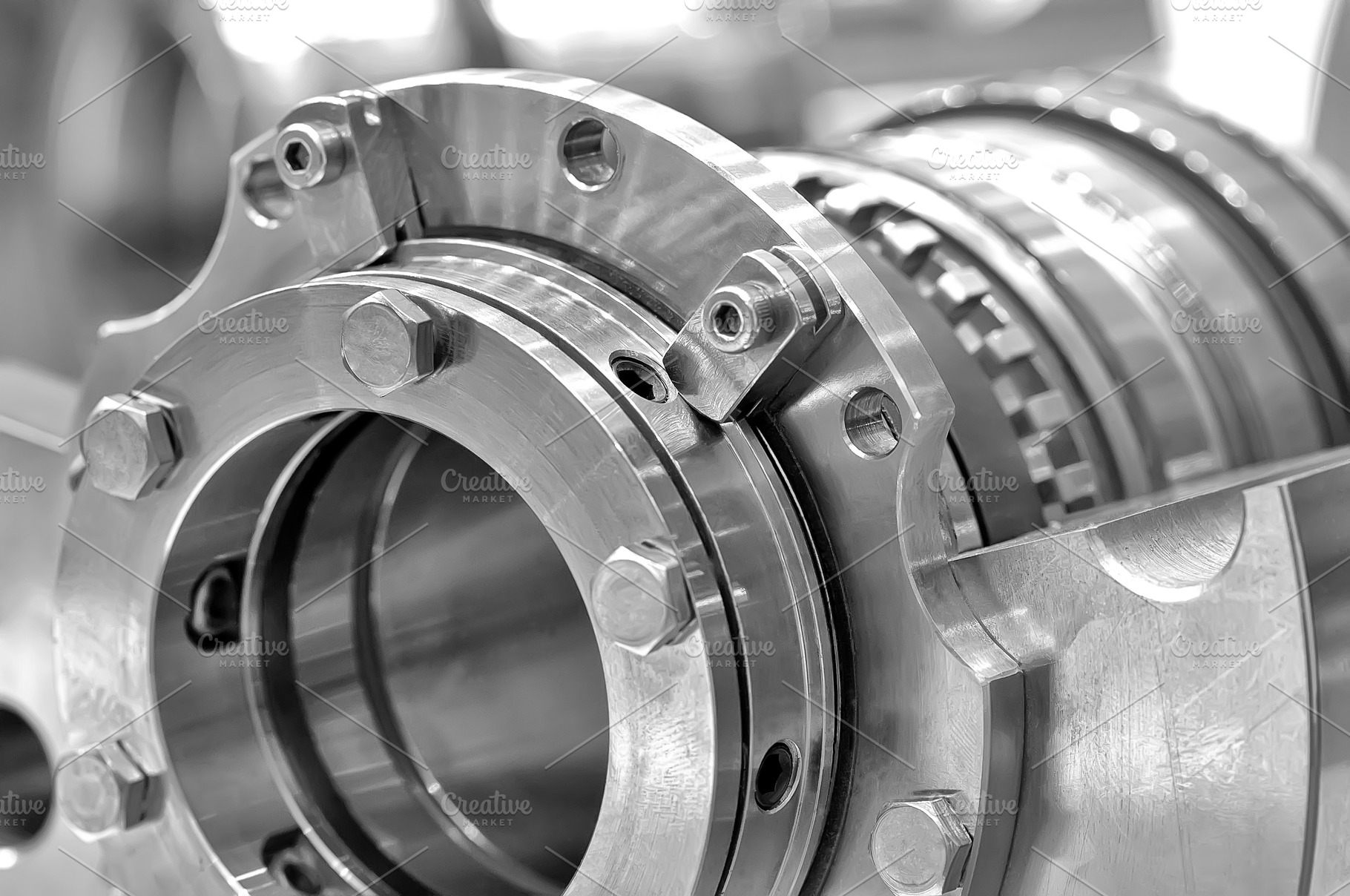 Steel parts for industrial machinery containing tool, metal, and machinery, an Industrial Photo by FedotovAnatoly