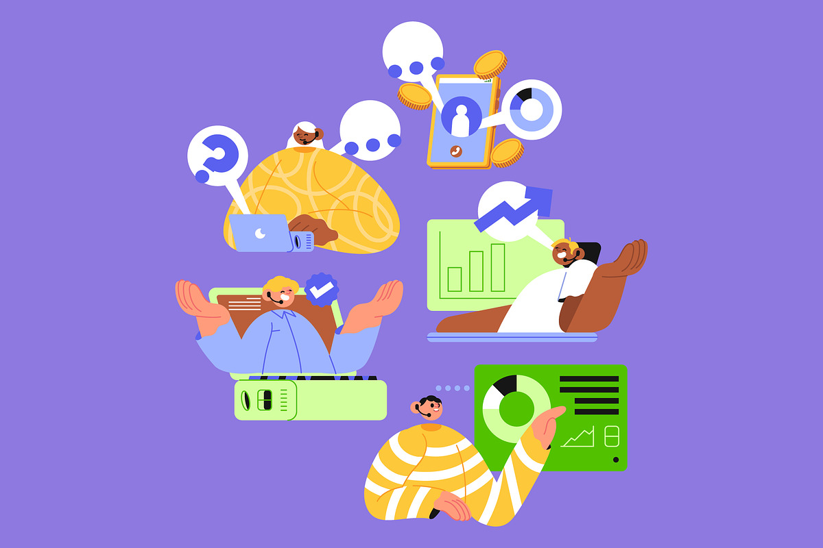 Consuting Service Asset Illustration, an Illustration by graphicook